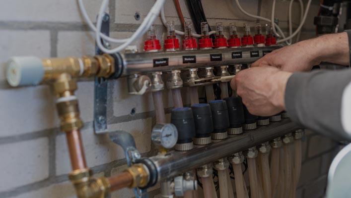 Vloerverwarming installatie